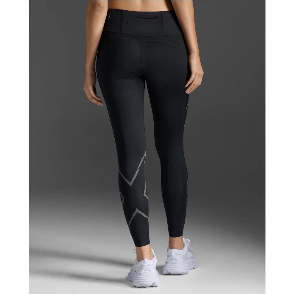 2XU Light Speed Mid Rise Compression Tights for Women - High Performance Workout Leggings for Running, Yoga & Gym Training