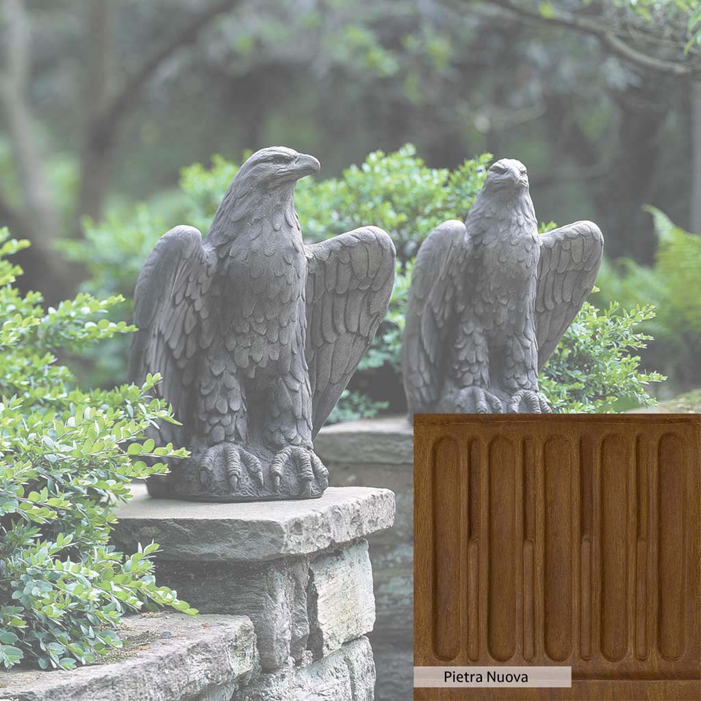 Campania International Eagle Statue - Left & Right Gazing - Elegant Home & Garden Decor for Outdoor & Indoor Use