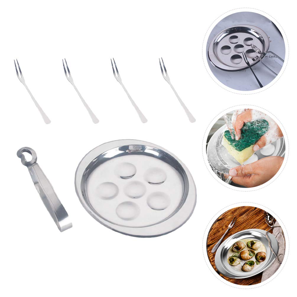 DOITOOL 12-Piece Snail Baking Dish Set - Escargot Plate, Oven-Safe Ceramic Snail Serving Dish with Utensils for French Cuisine, Perfect for Home Dining & Restaurant Use