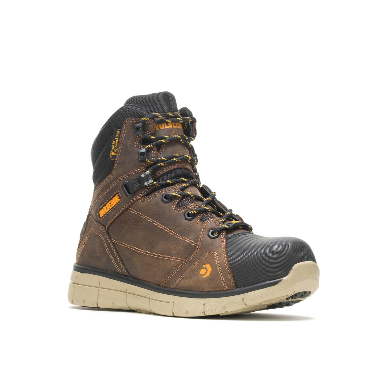 Rigger Waterproof CarbonMax Work Boots for Men - Durable Brown Safety Boots for Construction, Hiking & Outdoor Work