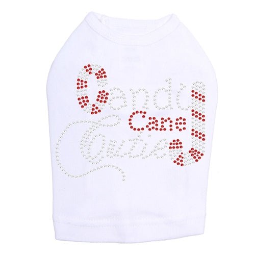 Cute Candy Cane Dog Tank Top - Holiday Pet Apparel in Multiple Colors - Perfect for Christmas Photos & Festive Outfits