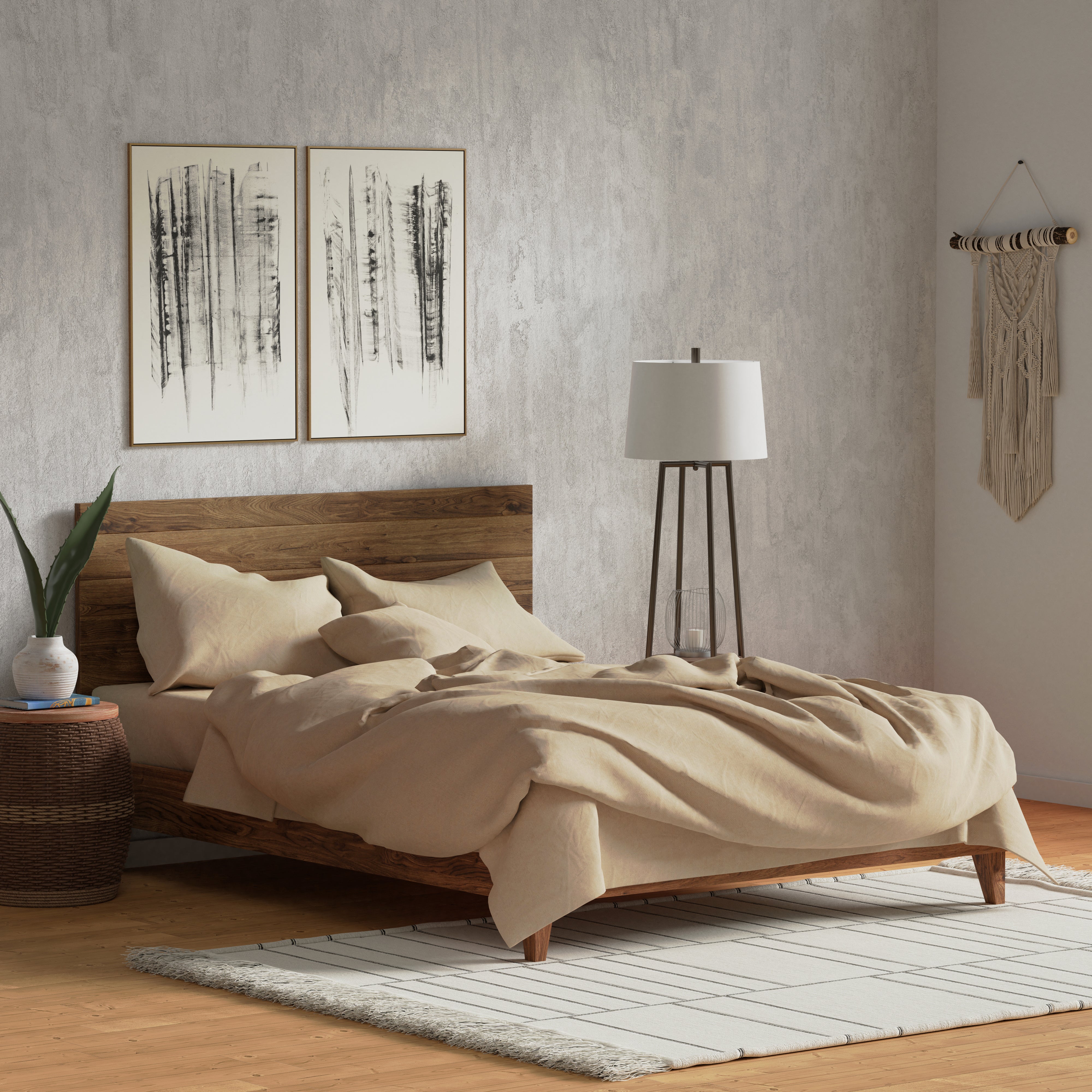 Delilah Home 100% Organic Cotton Duvet Cover Set - Soft Breathable Bedding for All Seasons | Perfect for Master Bedroom, Guest Room & Vacation Homes