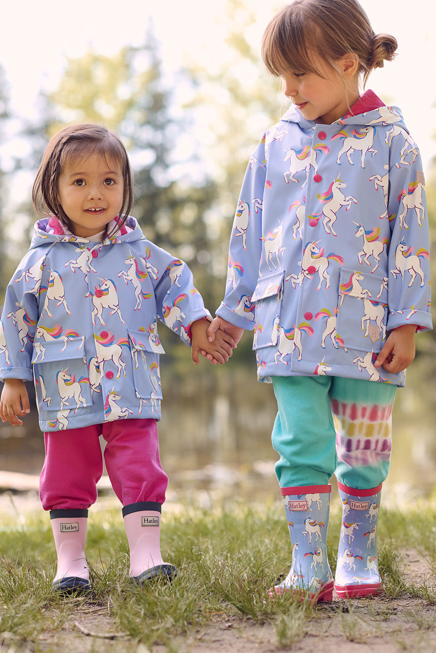 Girls Unicorn Rain Jacket by Hatley - Waterproof & Cute Outerwear for Kids - Perfect for School, Playdates & Outdoor Adventures
