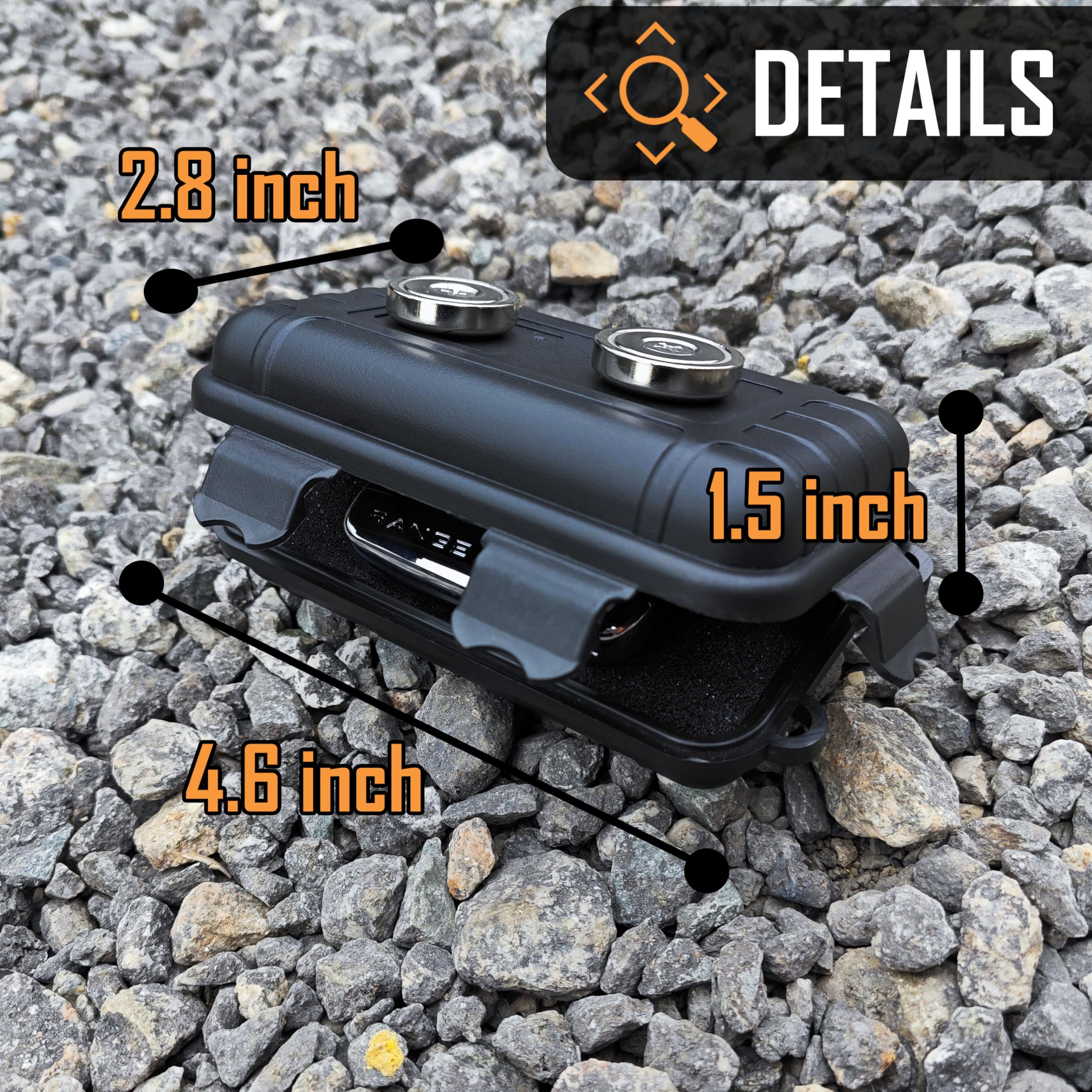 Waterproof Magnetic Key Holder for Car - Under Vehicle Hidden Key Box with Strong Magnet | Splash Resistant Outdoor Key Hider for Spare Keys | Perfect for Emergency Access, Road Trips & Outdoor Adventures