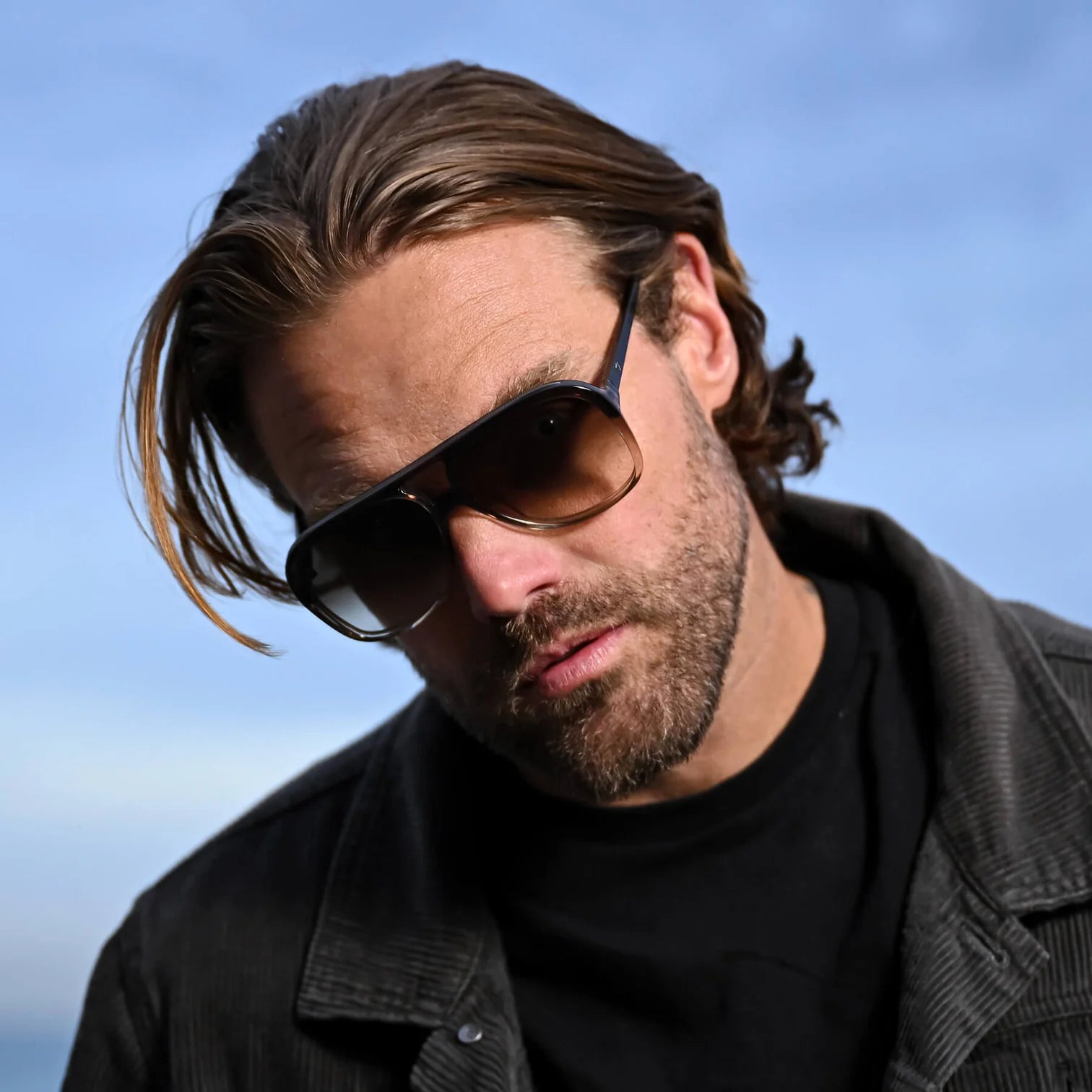 Bang Smoky Quartz Fade Sunglasses with Gun Metal Trim - Brown Gradient Aviator Style for Outdoor Sports & Driving