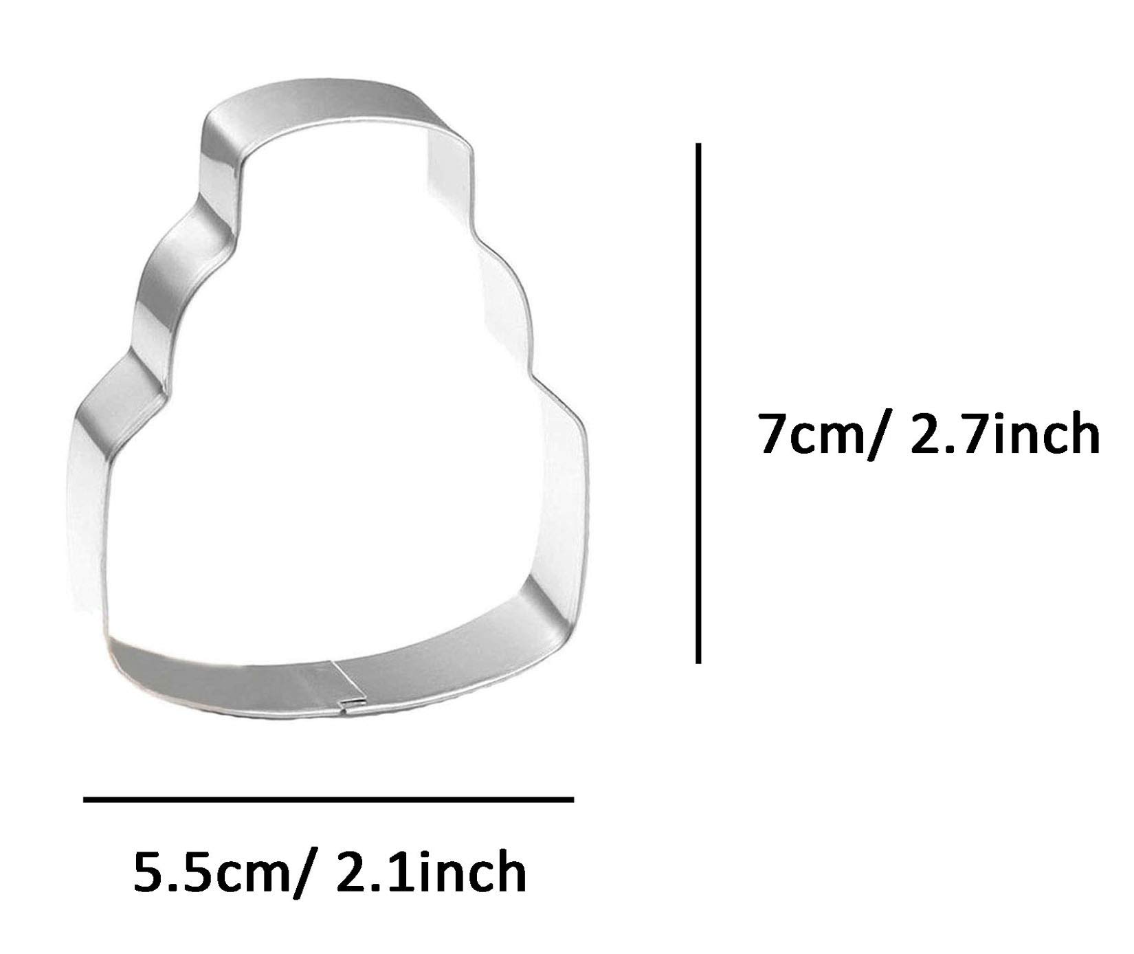 3-Layer Cake Cookie Cutter Set - Stainless Steel Baking Tools for Perfect Cake Decorating - Ideal for Birthday, Wedding & Holiday Desserts