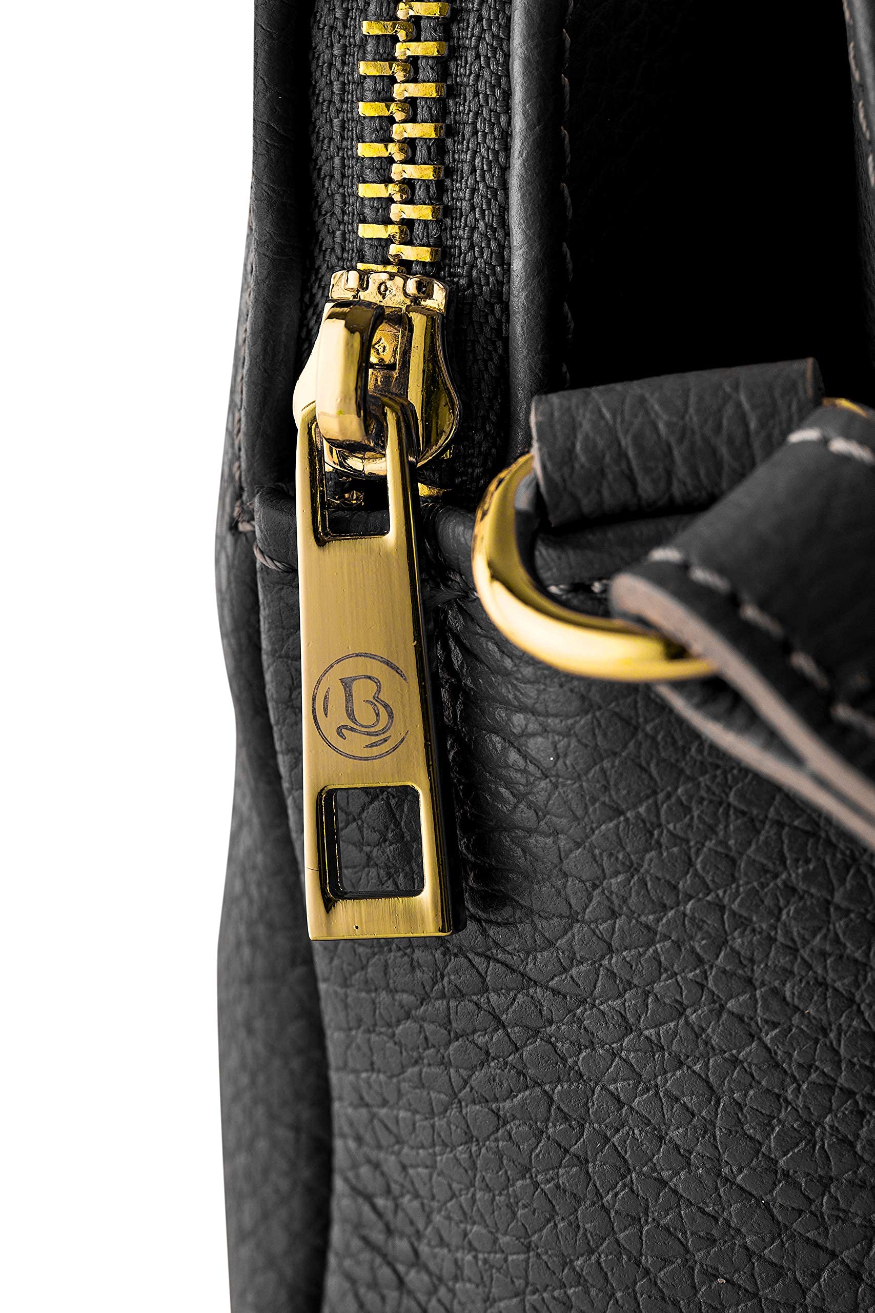 Baroncelli Italian Genuine Leather Crossbody Bag with Long Stripe - Stylish & Durable Handmade in Italy - Perfect for Women's Daily Use, Travel & Fashion Accessories