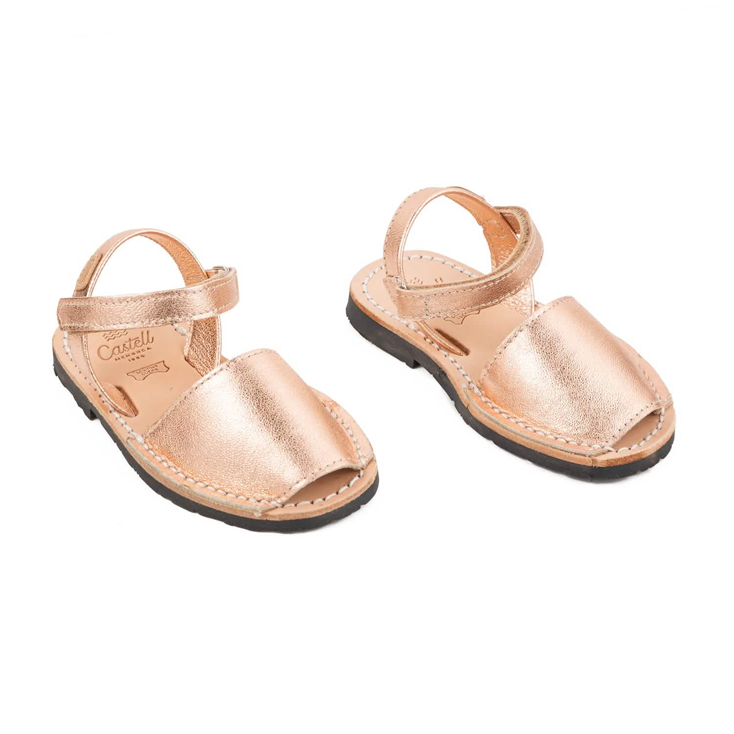IKER 1002 Metallic Leather Menorcan Sandals for Kids - Comfortable & Stylish Summer Shoes for Beach, Pool & Outdoor Play