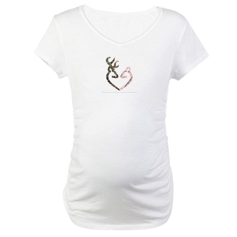 Buck & Doe Heart Maternity T-Shirt - Comfortable Pregnancy Tee for Expecting Moms | Perfect for Baby Showers, Maternity Photos & Casual Wear
