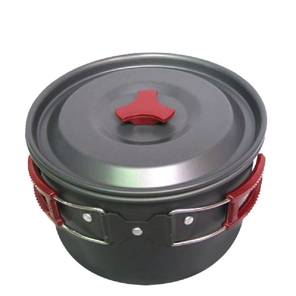 Premium Stainless Steel 3L Camping Cook Pot - Lightweight Aluminum Outdoor Cooking Pot with Non-Stick Coating for Camping, Hiking, Picnics & Backpacking - Ideal for Boiling Water, Cooking Meals & Outdoor Adventures