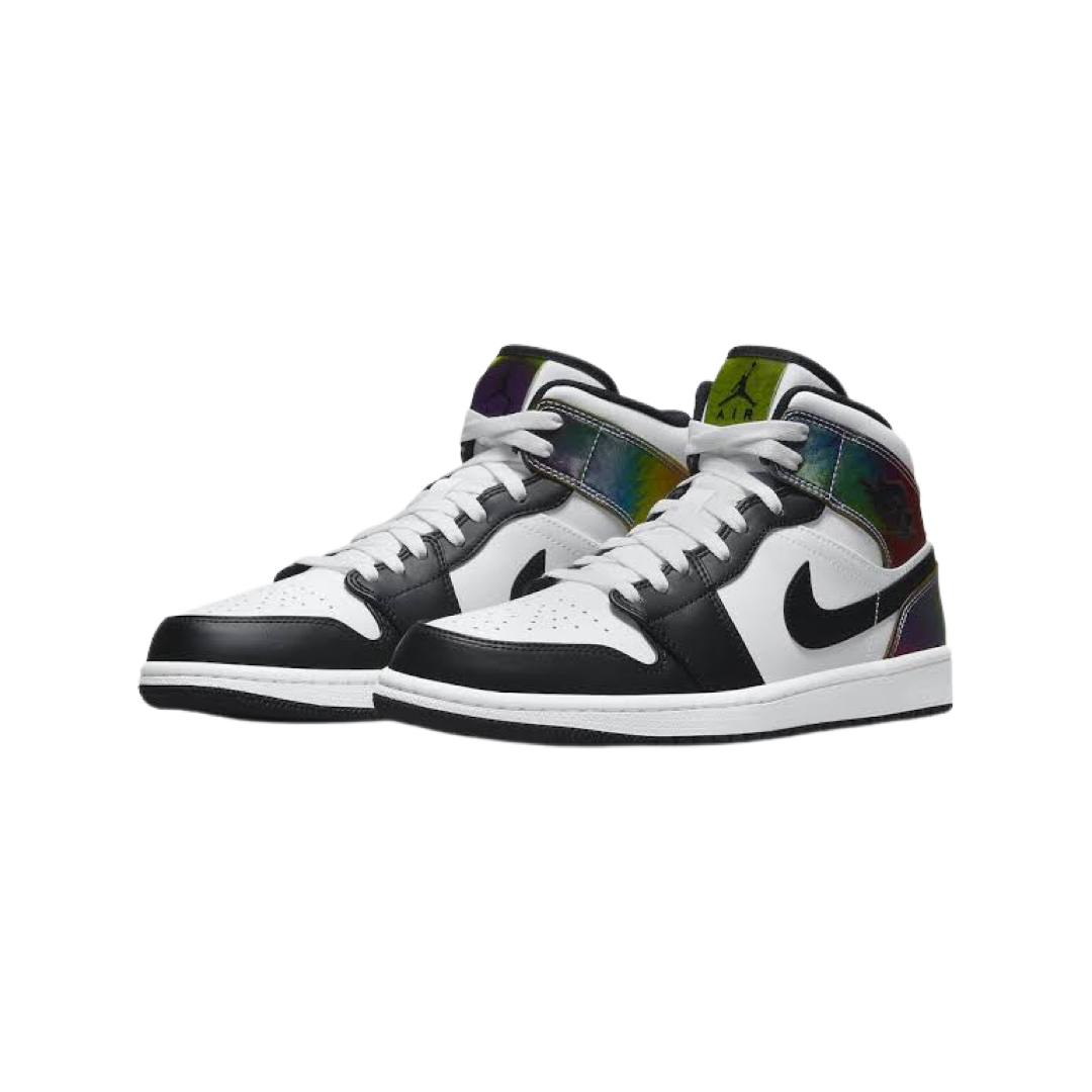 Air Jordan 1 Mid Sneakers - White & Black Basketball Shoes for Men | Casual Wear, Street Style & Sports Performance
