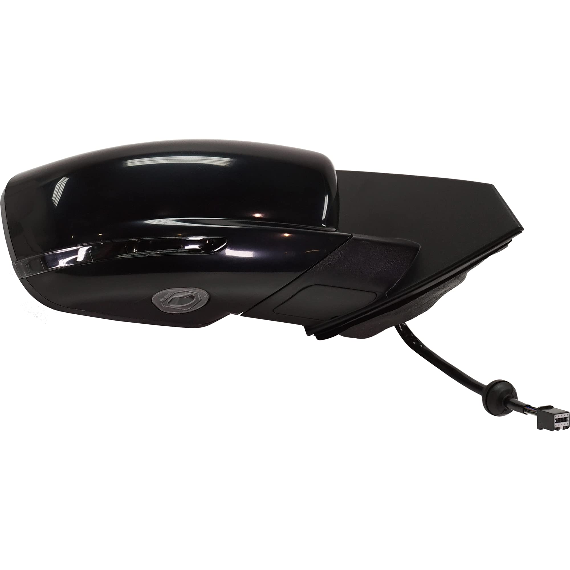 Power Heated Side Mirror with Signal Light & Blind Spot Monitor for 2013-2015 Dodge Dart - Passenger Side, Puddle Lamp, Paintable - Perfect for Night Driving and Parking Safety
