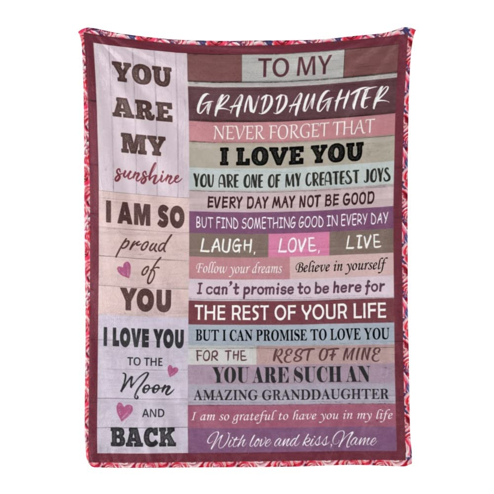 Granddaughter Blanket Gift from Grandma - Perfect for Christmas, Birthday & Special Occasions