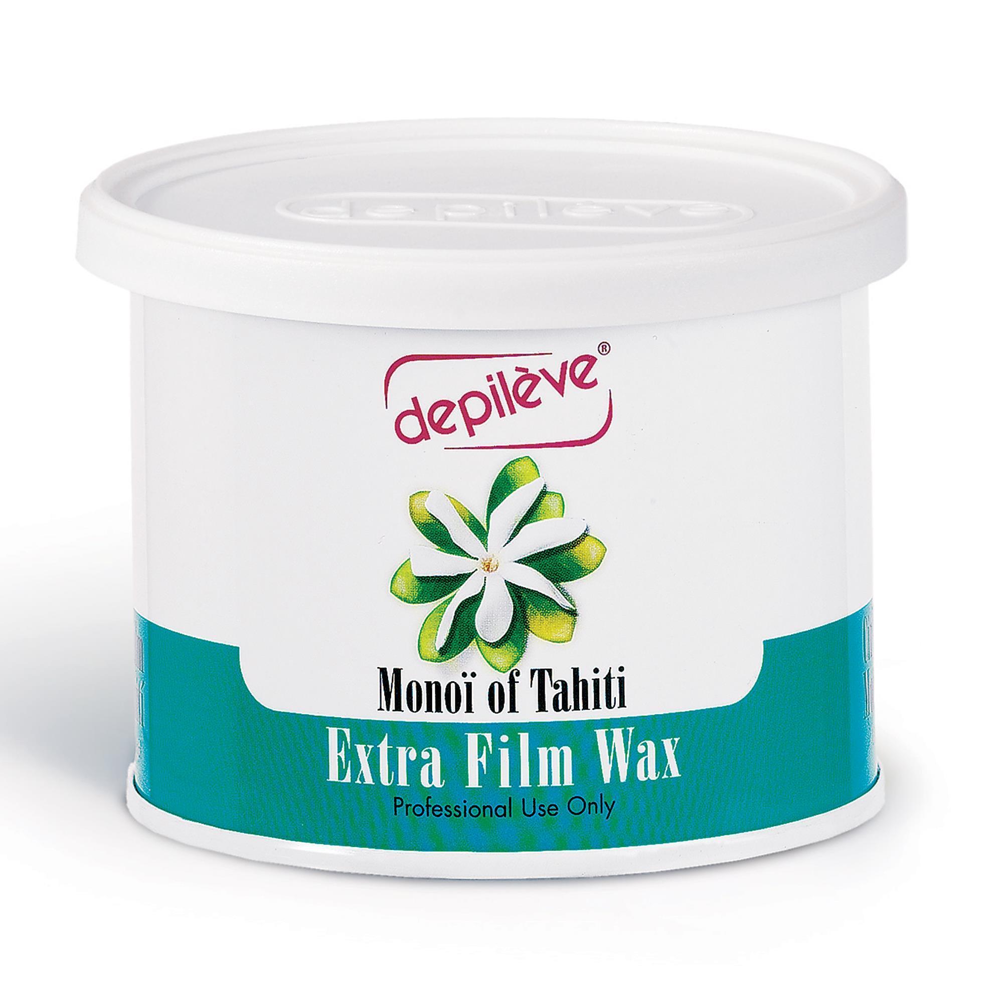 Depileve Hard Wax with Monoi of Tahiti - 14 oz Waxing Beads for Smooth Skin - Professional Hair Removal for Face, Body, Bikini & Legs - At-Home Salon Quality Waxing Kit