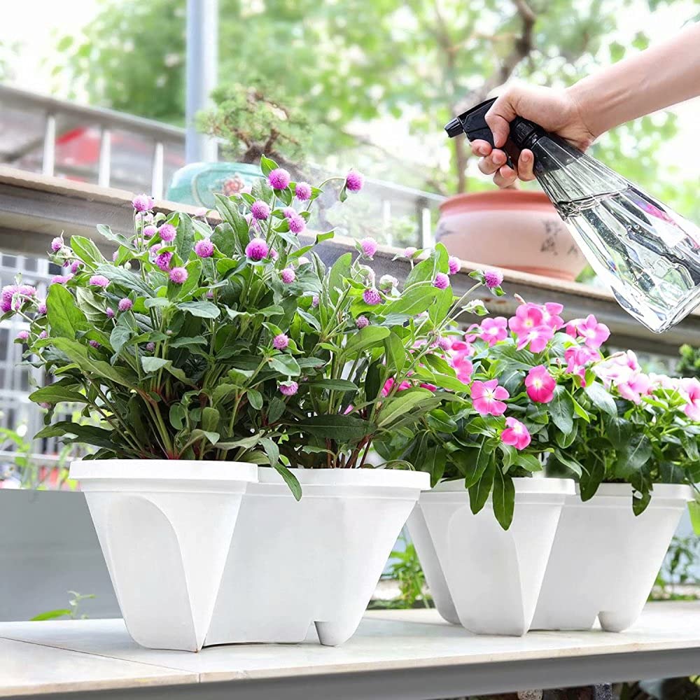 Stackable Strawberry, Herb, Flower & Vegetable Planter Pots - Vertical Gardening System for Indoor/Outdoor Use - BPA Free - Perfect for Small Spaces, Balconies & Urban Gardens
