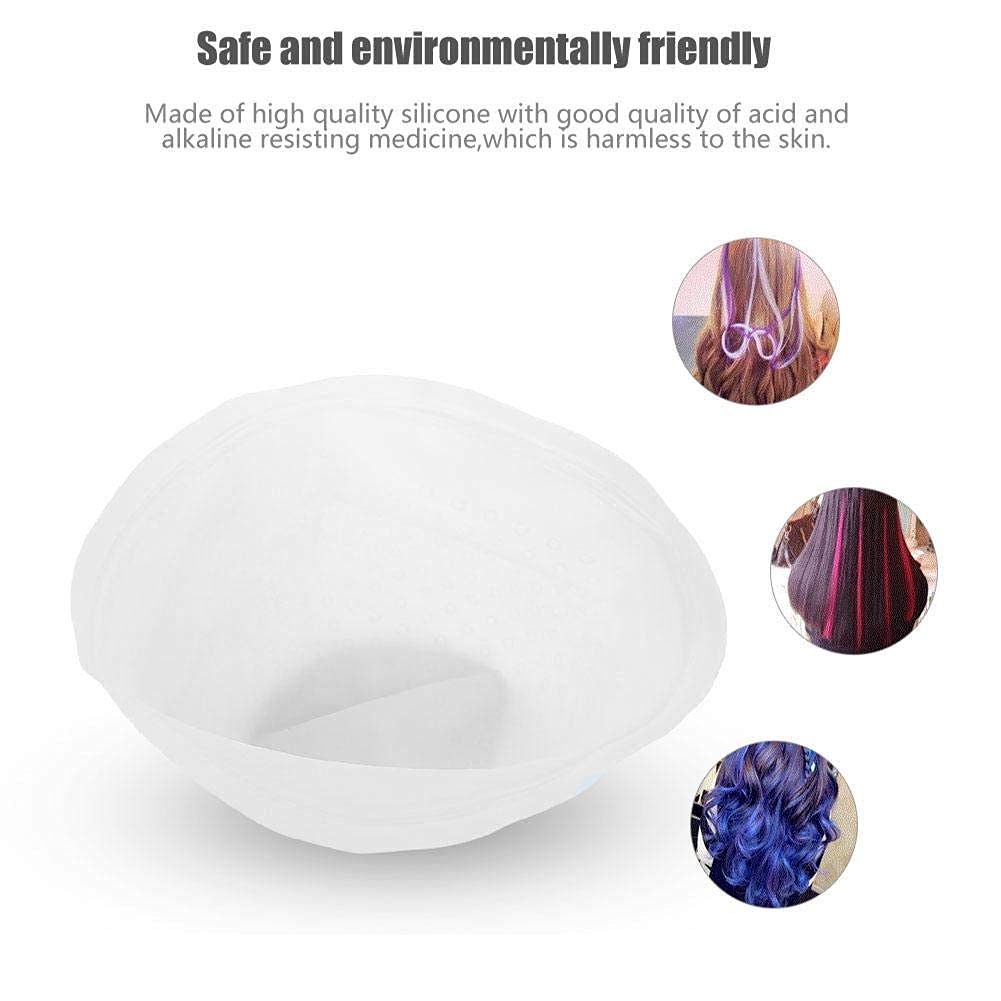 Falkiya Reusable Silicone Hair Dye Cap with Hook & Metal Needle (25x22cm) - Professional Highlighting & Frosting Cap for Salon & Home Use - Perfect for Balayage, Ombre & Hair Coloring Techniques