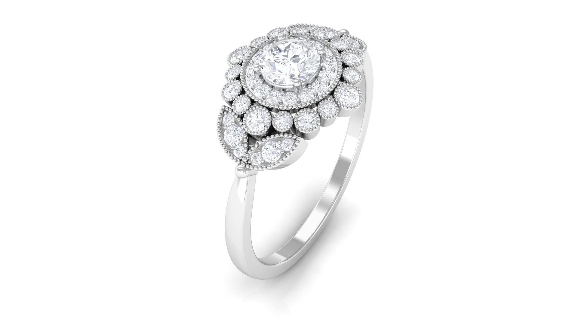 3/4 CT Natural Diamond Engagement Ring for Women - 14K Solid Gold Vintage Wedding Band - Perfect for Proposals, Anniversaries & Special Occasions