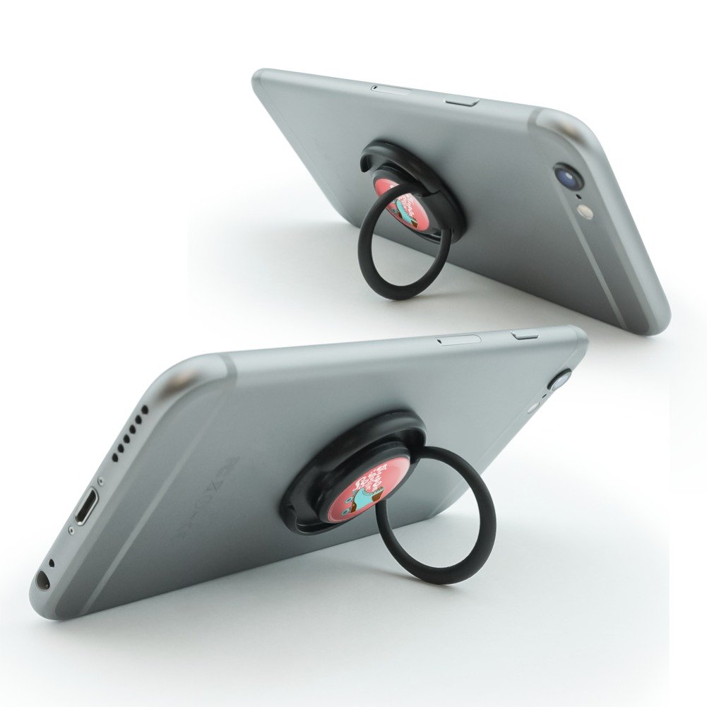 Roller Skates Derby - Keep On Rolling Skating Mobile Smart Phone Finger Ring Grip Holder Stand for Hands-Free Video Calls & Selfies