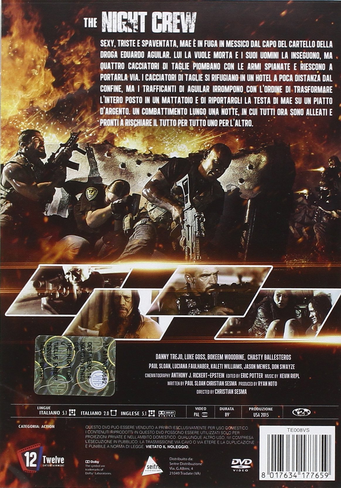 The Night Crew - Italian Import DVD | Thriller Movie for Late-Night Viewing & Film Enthusiasts