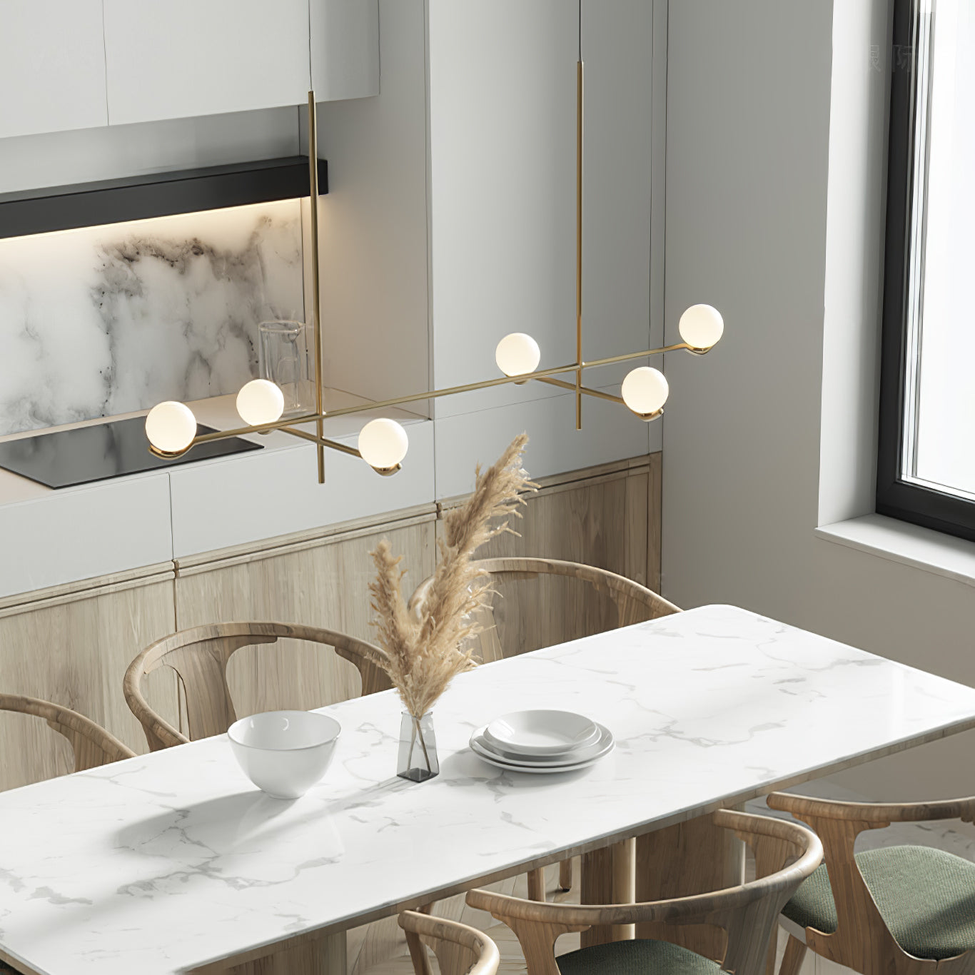 Elegant Doris Crystal Chandelier - Modern Ceiling Light Fixture for Dining Room, Living Room & Bedroom | Perfect for Home Decor & Wedding Events