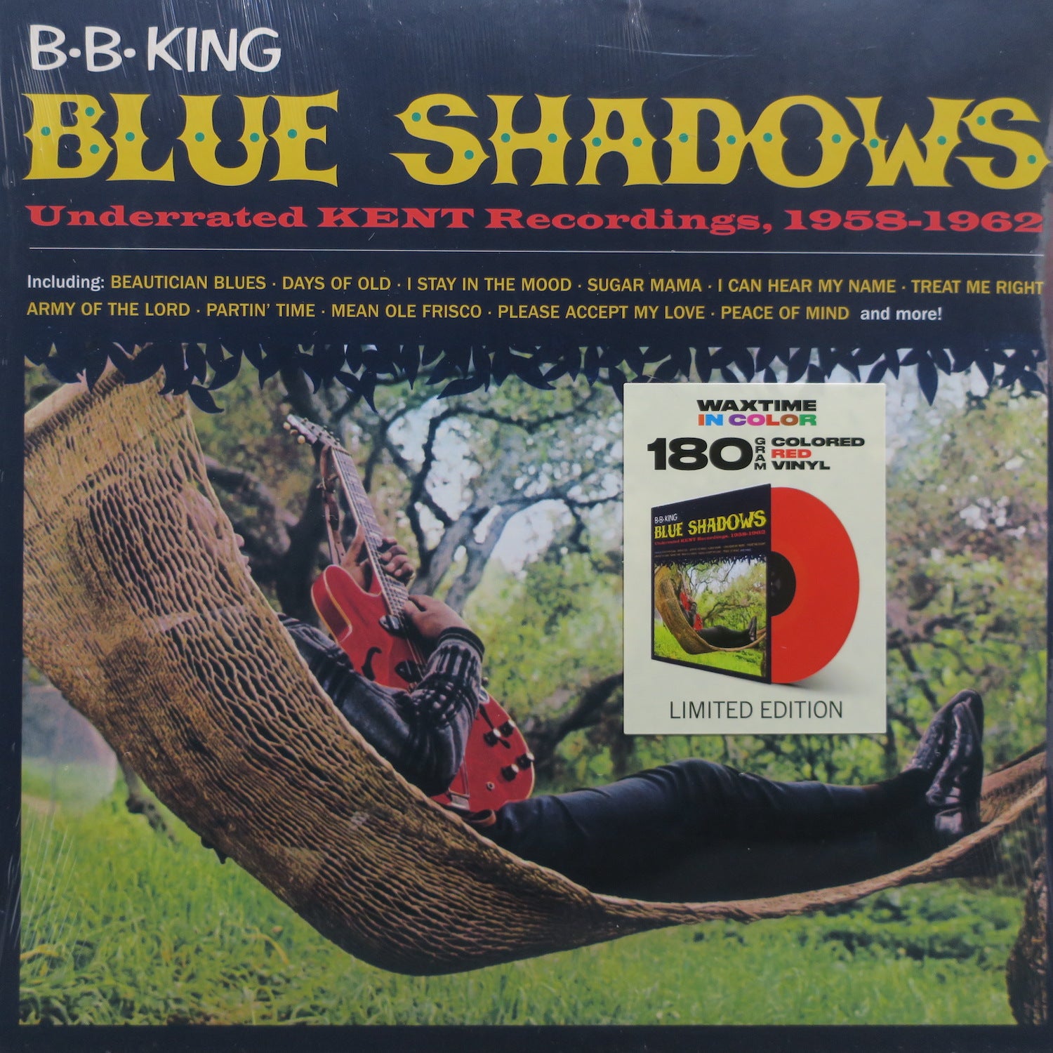 BB KING 'Blue Shadows' 180g RED Vinyl LP Record - Classic Blues Music for Collectors & Audiophiles - Perfect for Home Listening & Music Enthusiasts