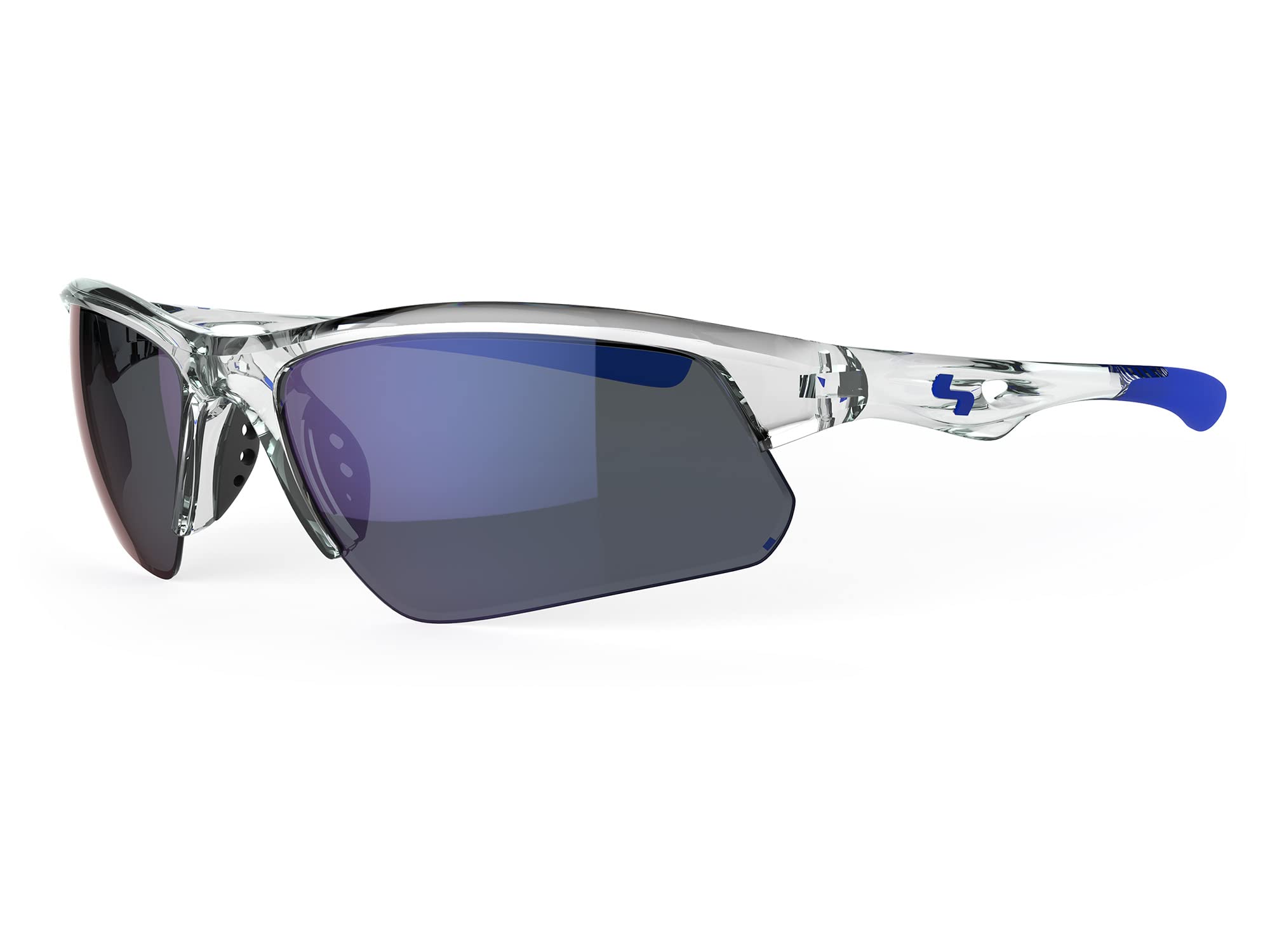 Sundog Stack Trueblue Men's Polarized Sunglasses with Crystal Clear-Blue Accent Lenses - UV Protection for Driving, Fishing & Outdoor Activities