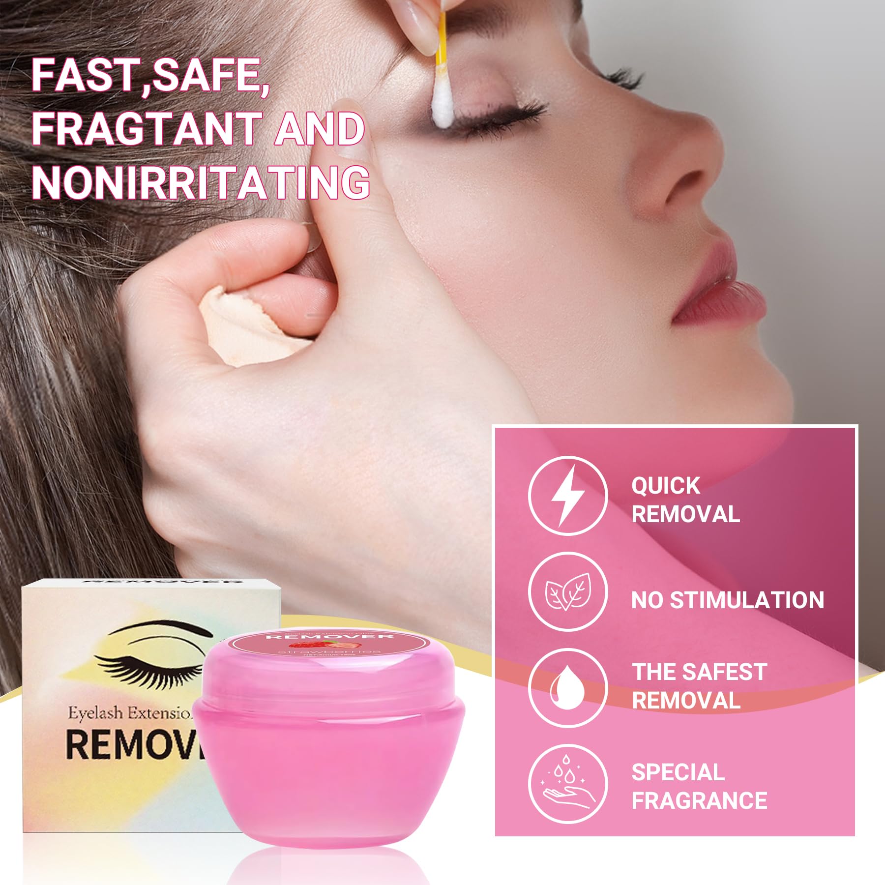 Professional Eyelash Extension Remover - 10g Gentle Lash Glue Remover for Salon & Home Use, Low Irritation Formula for Sensitive Skin | Perfect for DIY Lash Removal & Professional Eyelash Treatments