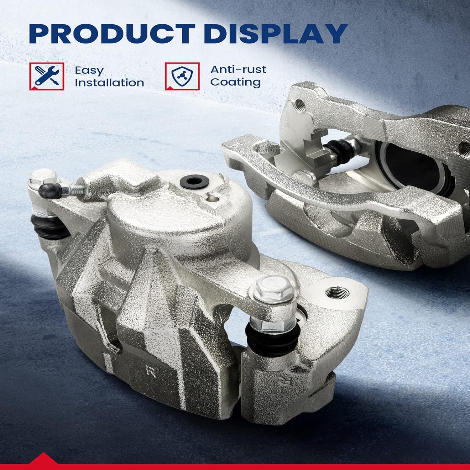 KAX Rear Disc Brake Caliper Assembly - Compatible with 2013-2017 Honda Accord (Left & Right, Driver & Passenger Side) - Perfect for Brake System Replacement & Performance Upgrade