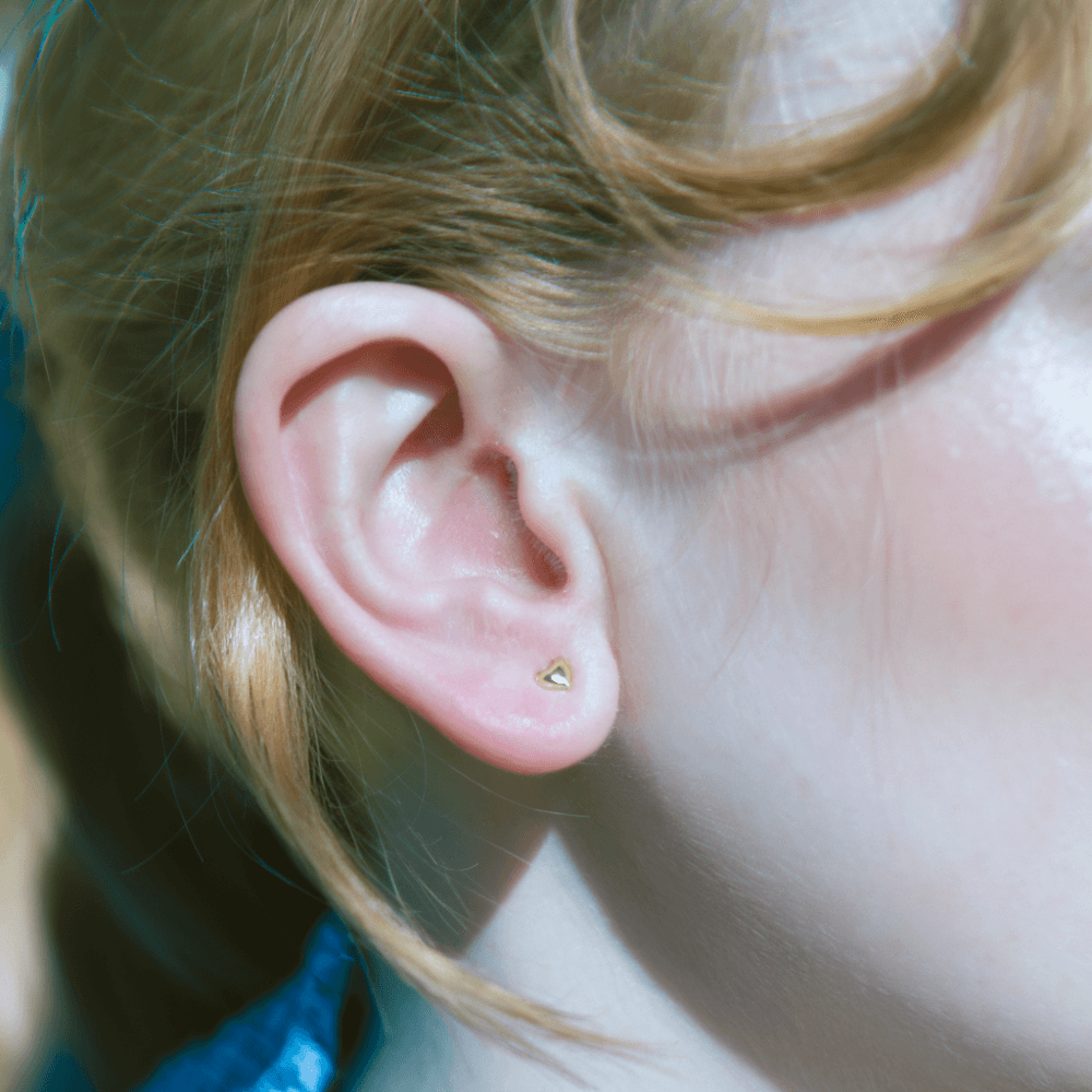 Shining Gold Heart Stud Earrings for Women - 14K Gold Plated Cubic Zirconia Earrings - Valentine's Day Gift, Anniversary Present, Romantic Jewelry for Her - Perfect for Date Night, Wedding, Special Occasions