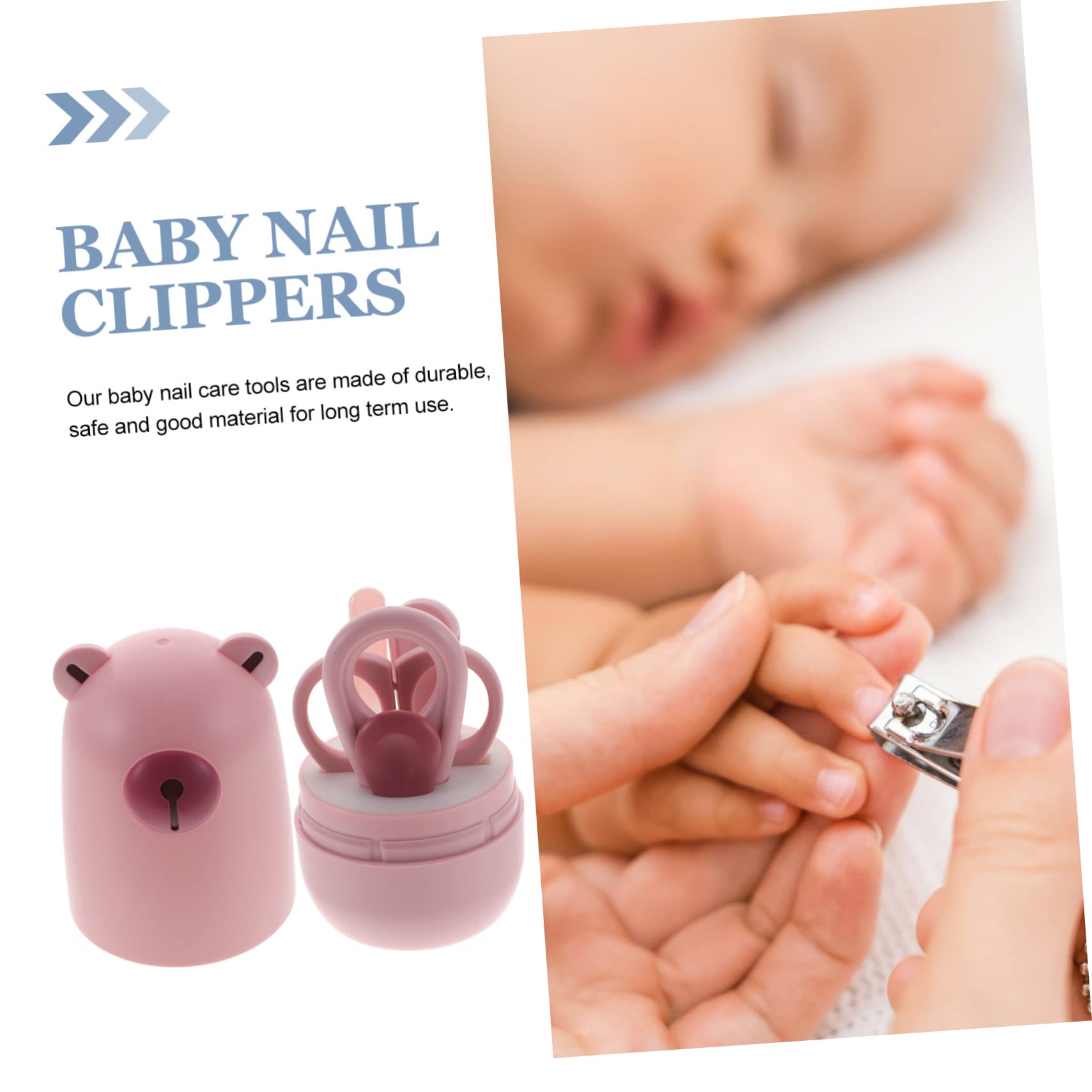 UPKOCH Baby Nail Care Kit - Safe & Gentle Newborn Nail Clippers, Scissors, File & Tweezers Set for Infants & Toddlers - Essential Baby Grooming Tools for Daily Nail Care Routine