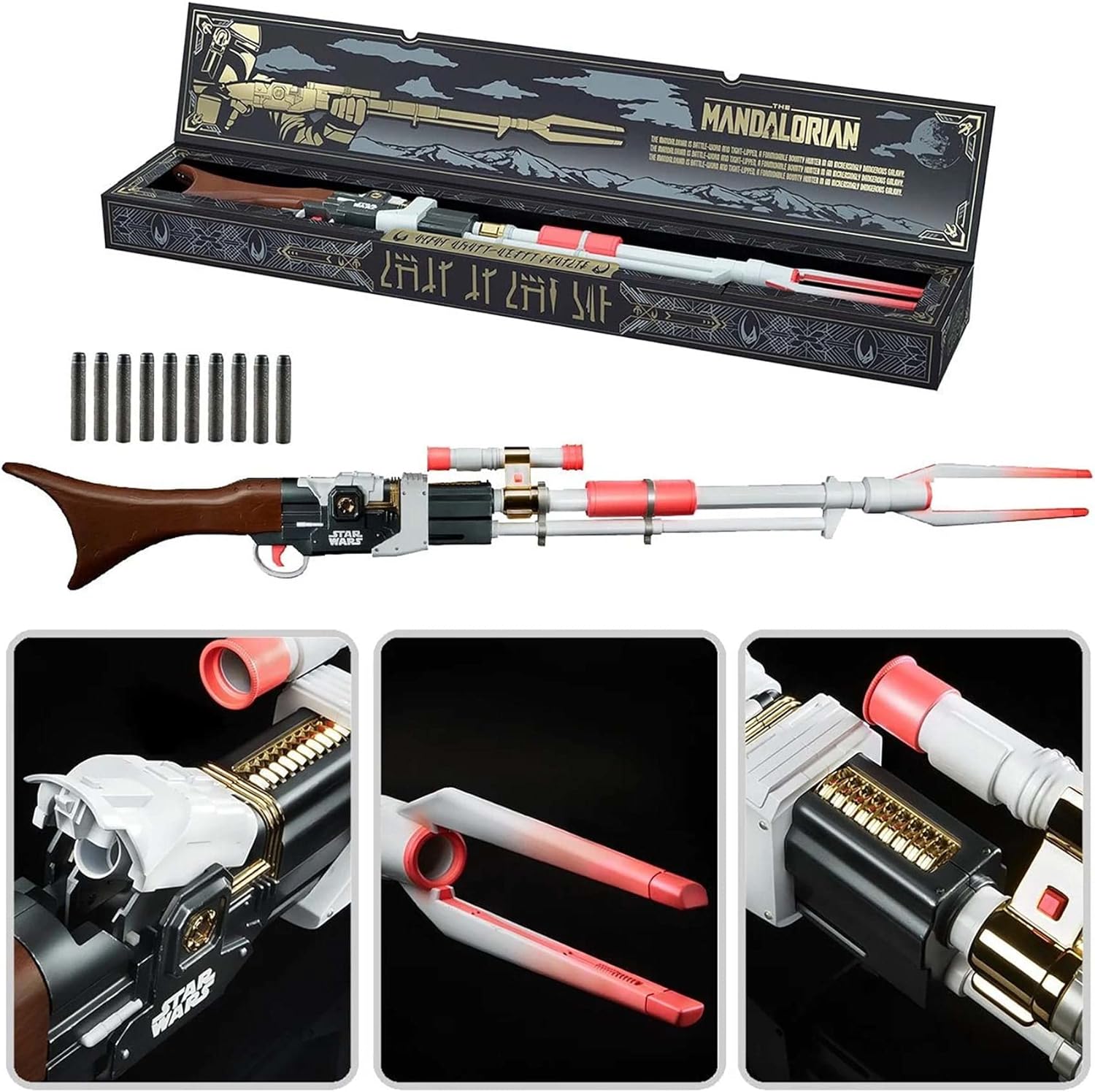 NERF Star Wars The Mandalorian Amban Phase-Pulse Blaster Toy Gun - Official Replica for Kids & Collectors | Outdoor Play, Cosplay & Nerf Battles