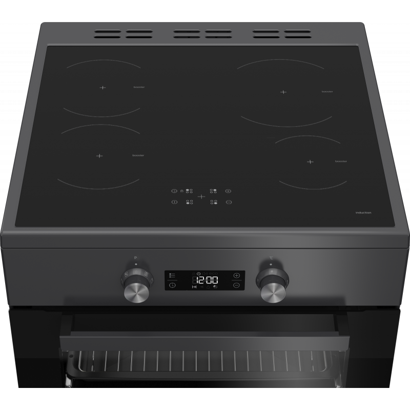 Beko 60cm Pyrolytic Self-Cleaning Electric Oven with Induction Hob - Perfect for Modern Kitchens, Baking & Family Cooking