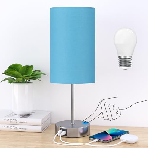 Blue Shade-Silver Base