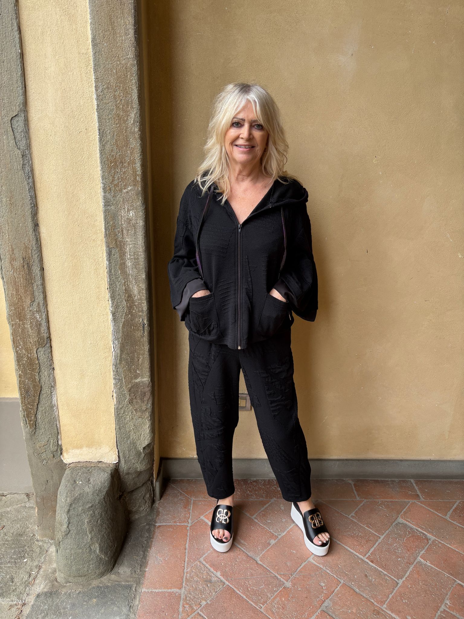 Gabriella Luxe Wedges for Women - Black Chunky Heel Sandals for Summer, Beach, and Casual Outfits