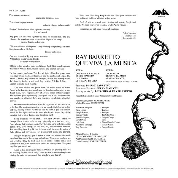 Ray Barretto - Authentic Latin Jazz & Salsa Music Vinyl Records & CDs | Perfect for Dance Parties, Music Collectors & Home Entertainment