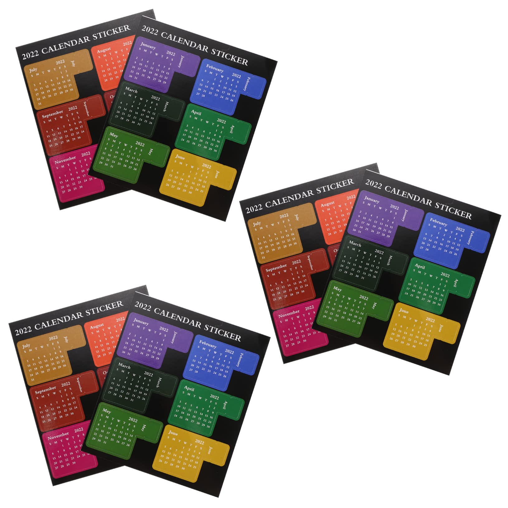 6 Sheets Monthly Planner Stickers - Colorful Calendar Tabs for Office, Notebook & Planner Organization - Perfect for Scheduling, Reminders & Productivity Tracking