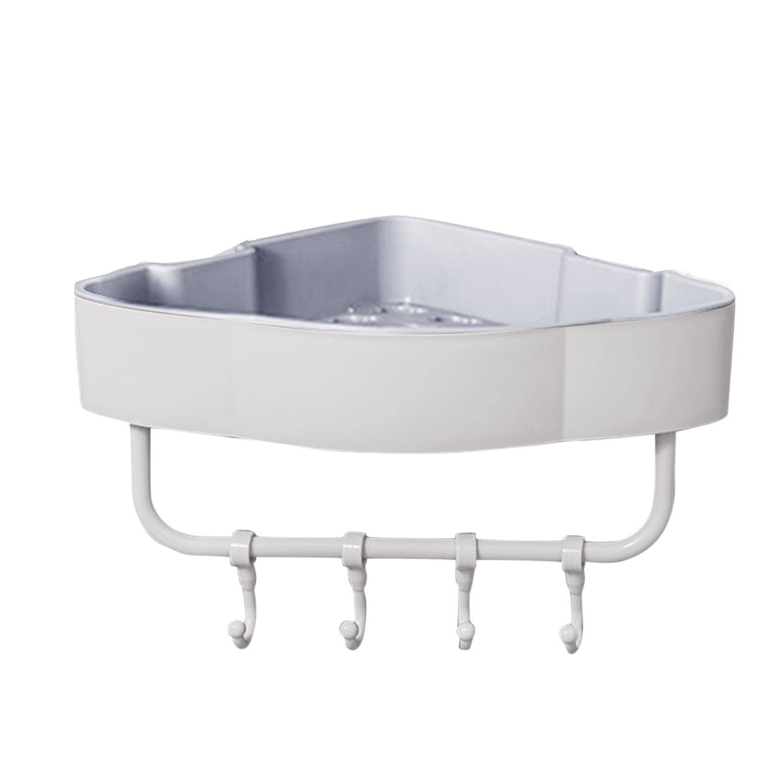 Multifunctional Wall-Mounted Shower Caddy Organizer - Adhesive Bathroom Storage Shelf for Toiletries, Sponges & Shampoo - Perfect for Small Spaces, Dorm Rooms & RV Showers