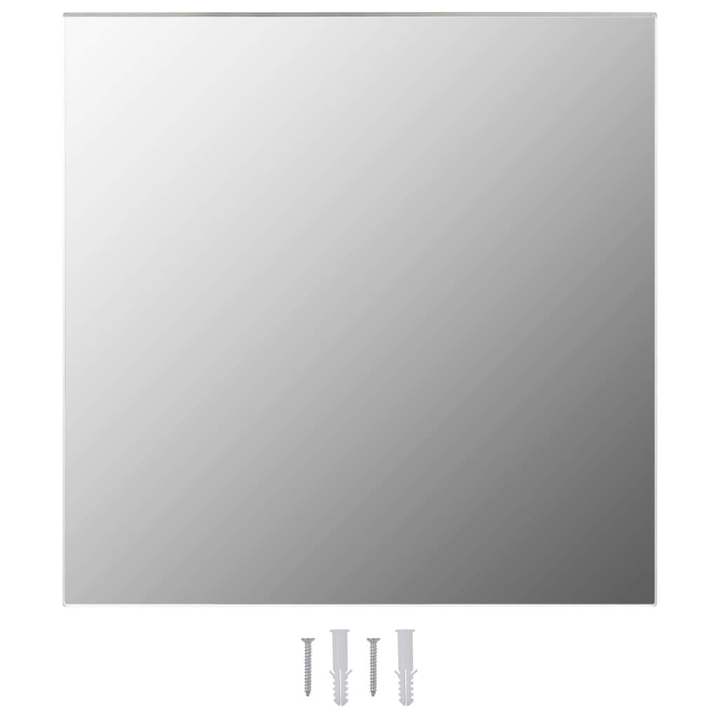 2 Pack Square Wall Mirrors 15.7x15.7 Inch - Large Vanity Mirror for Bathroom, Bedroom & Dressing Room - Modern Hanging Glass Mirror for Home Decor & Makeup Station