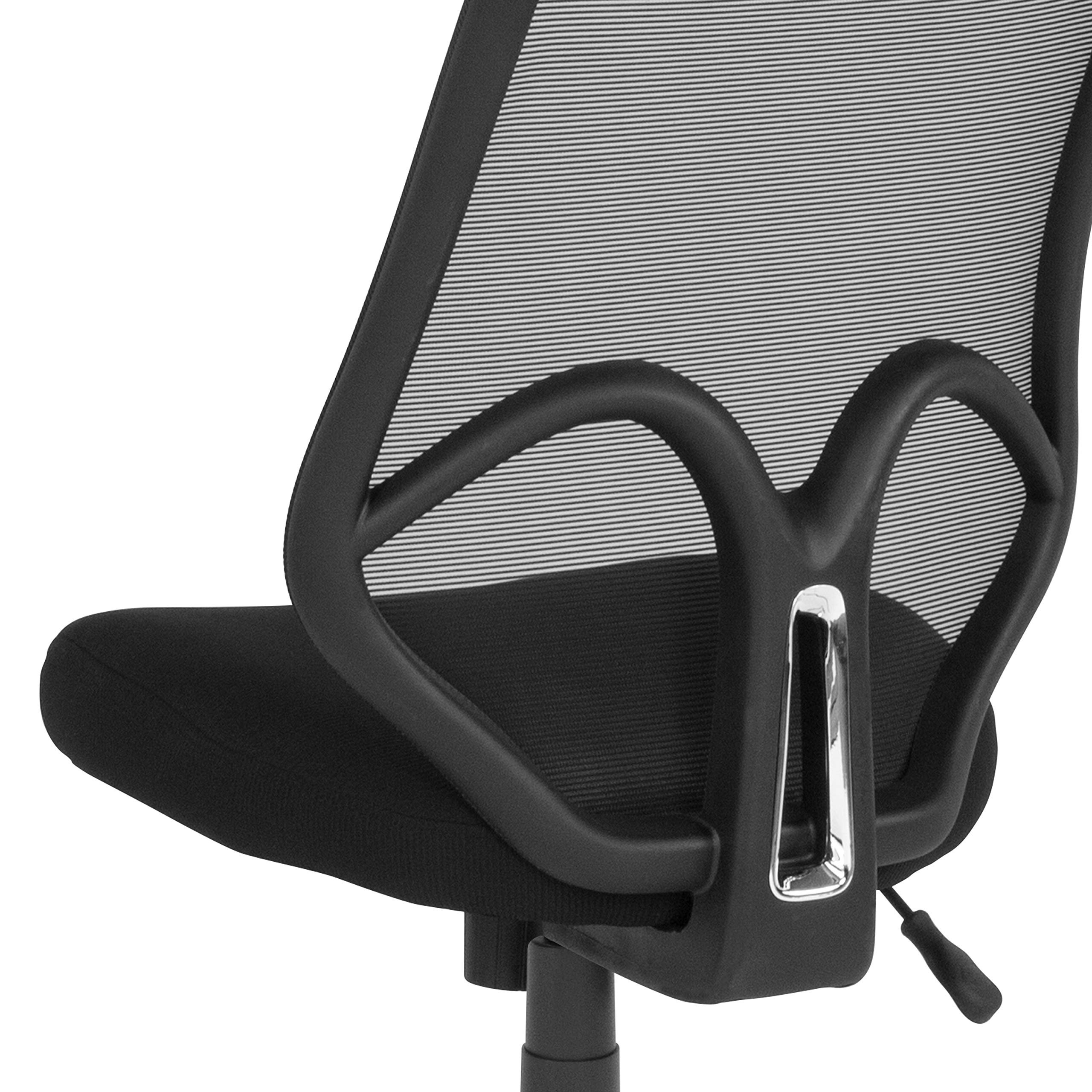 Ergonomic High Back Black Mesh Office Chair with Lumbar Support - Adjustable Swivel Task Chair for Home & Office Workspace, Gaming, and Long Hours Sitting Comfort