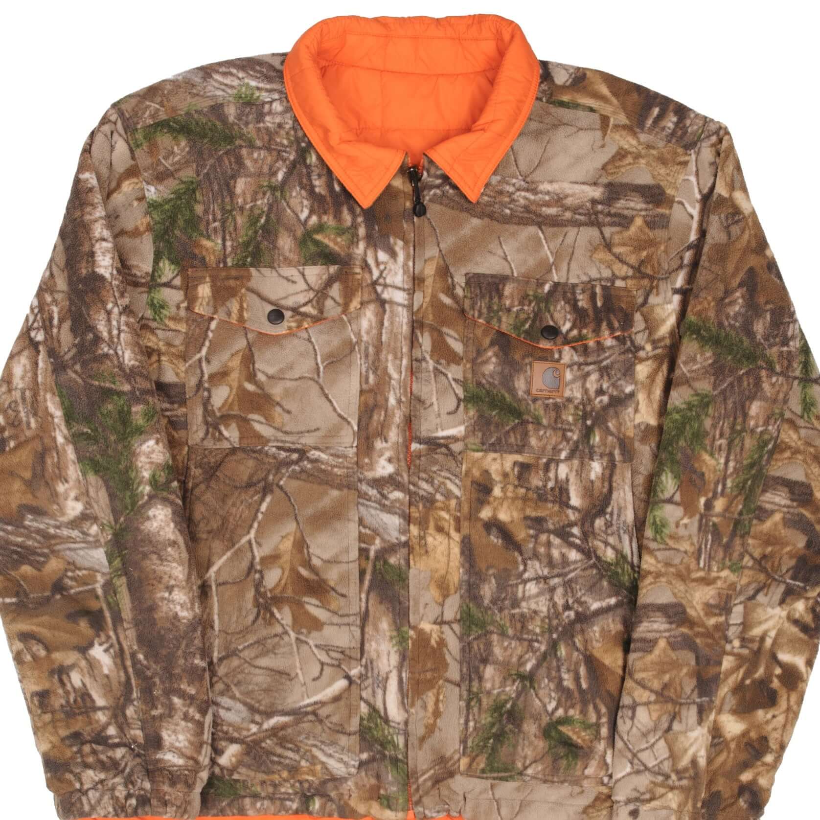 Vintage Carhartt Reversible Realtree Camo Hunting Jacket Fleece - Size XL - Warm & Durable for Outdoor Hunting, Camping & Winter Activities