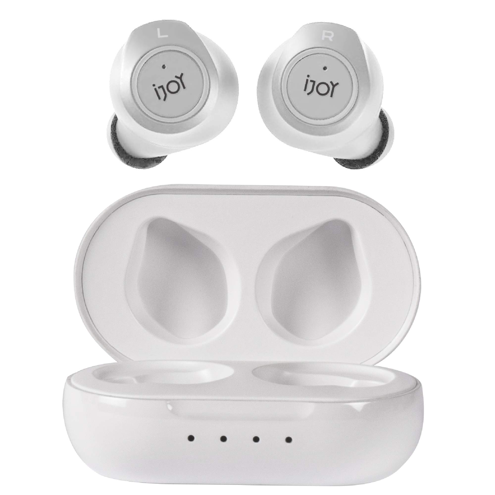 iJoy Premium Gravity TWS Wireless Earbuds Bluetooth 5.0 with Built-in Mic & Charging Case - IPX4 Waterproof Sweatproof for Running Gym Workout - 30H Playtime Noise Cancelling Headphones for Commuting Travel Sports