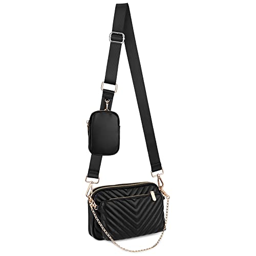0230 PU Black Quilted V