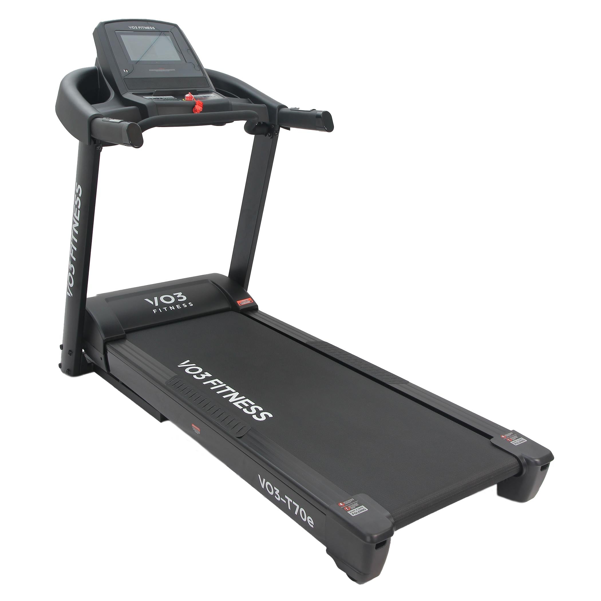 VO3 Fitness T70e Folding Treadmill with Free Spin Bike - Compact Home Gym Equipment for Cardio Workouts & Small Space Fitness