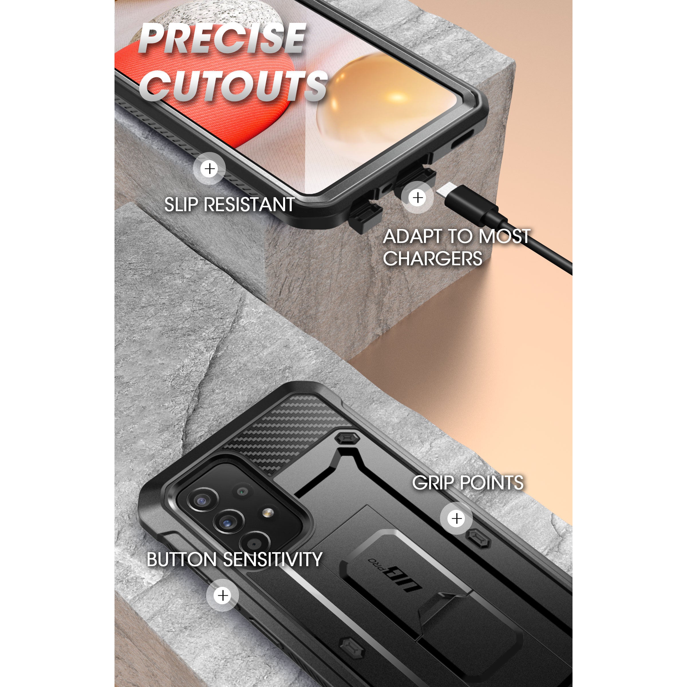 Samsung Galaxy A53 Unicorn Beetle PRO Rugged Holster Case - Heavy Duty Protection with Belt Clip - Shockproof, Dustproof & Drop Proof Phone Cover for Outdoor, Work & Adventure Use