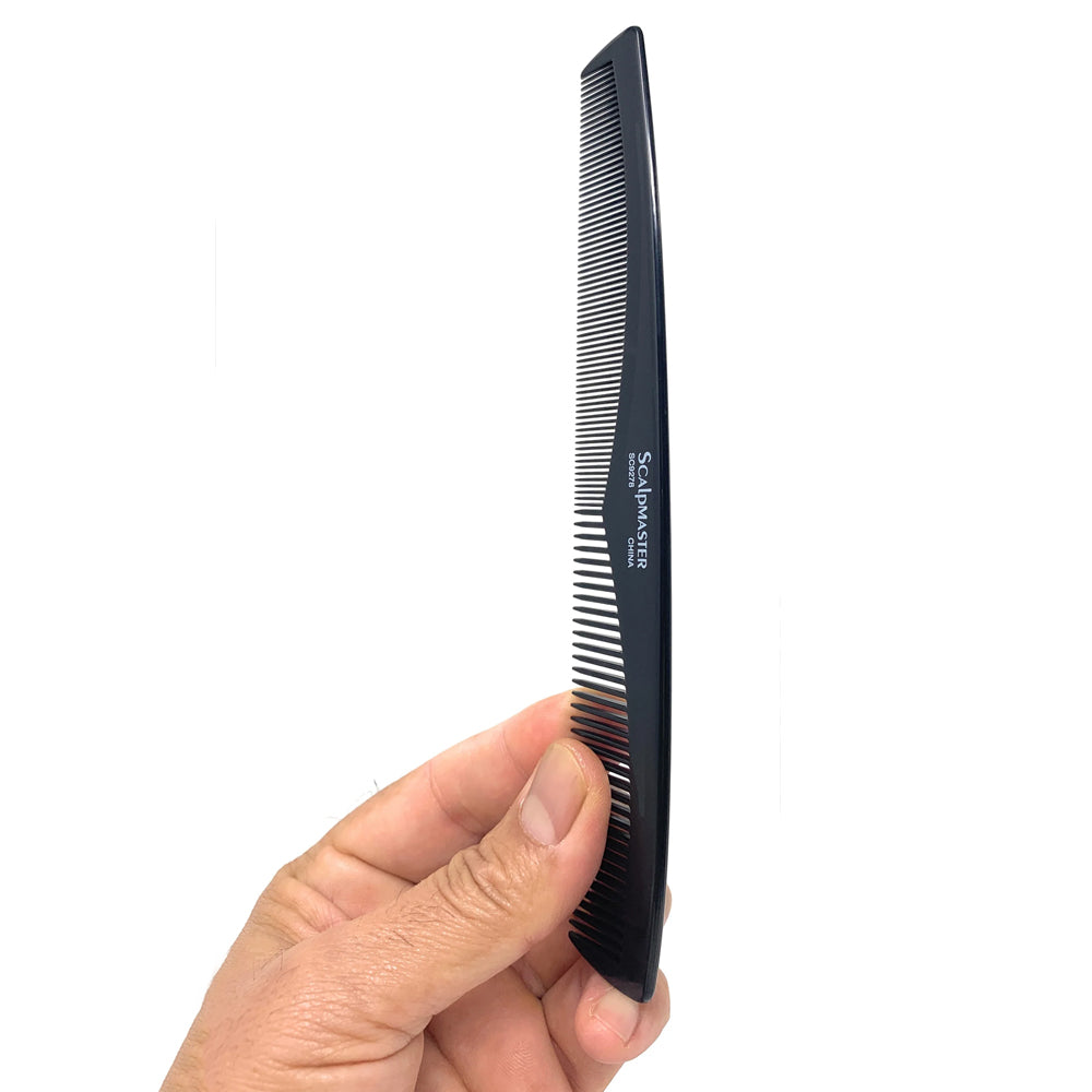 Scalpmaster 7.5 Inch Heat Resistant Barber Comb - Professional Salon Finishing Comb for Men & Women - Hair Cutting & Styling Tool - 2 Pack for Travel & Home Use