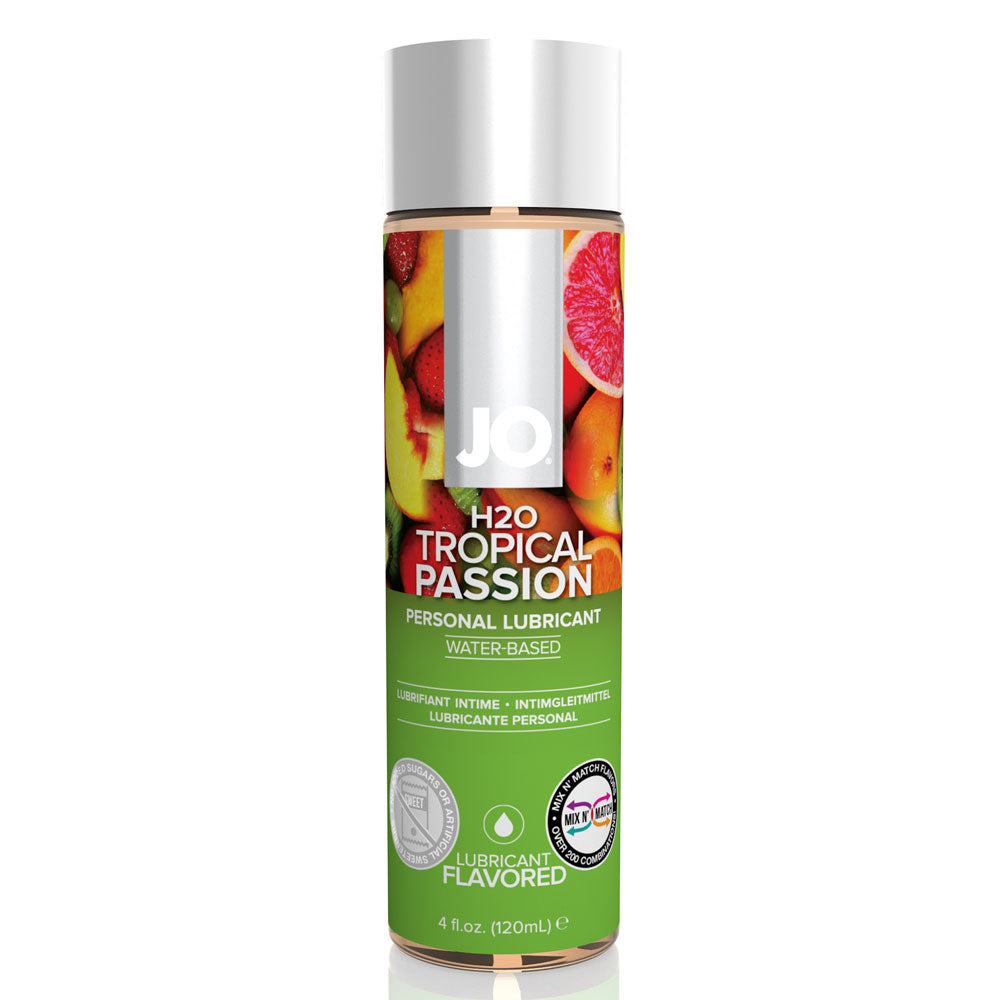 JO H2O Tropical Passion Flavored Lubricant - Water-Based Personal Lubricant for Couples - Enhances Intimacy & Sensation - Perfect for Romantic Nights & Massage