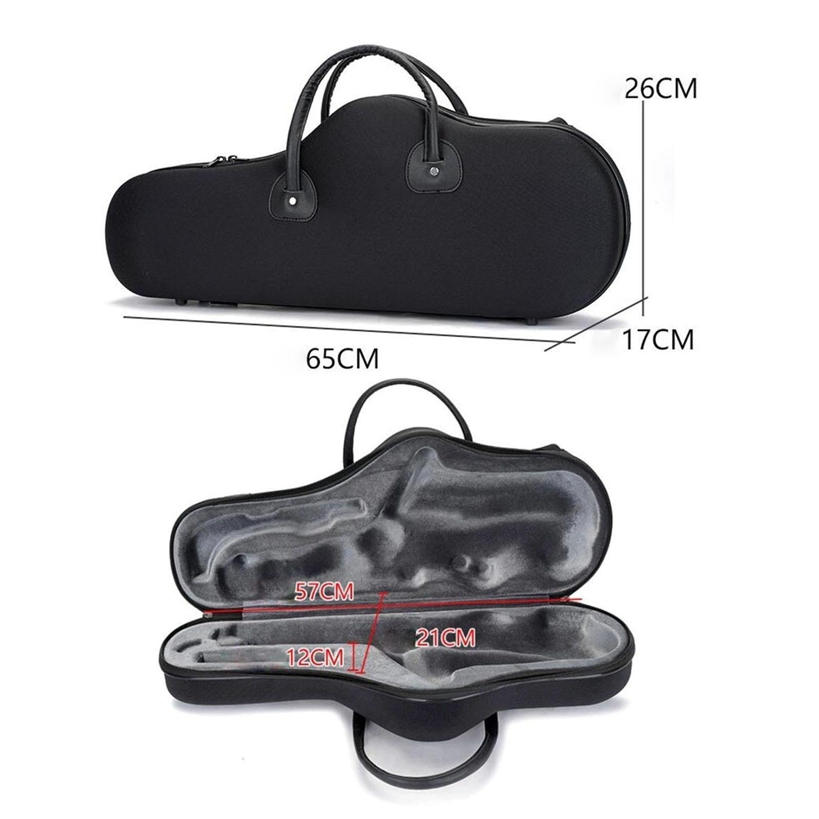 Professional Waterproof Alto Saxophone Case - Durable Sax Carrying Bag with Zipper for Stage, Practice & Travel - Perfect for Musicians & Students (Black)