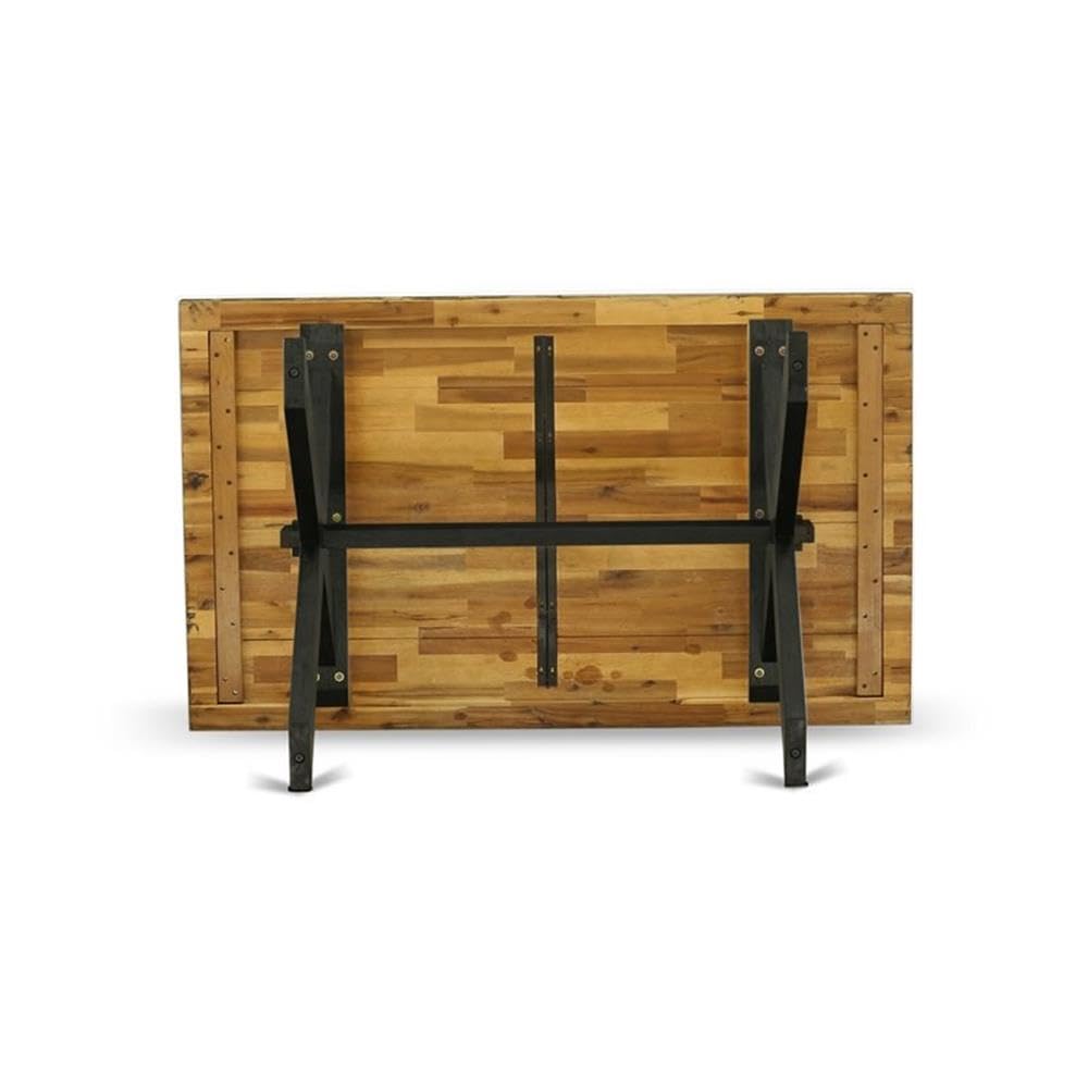 East West Furniture XT676 X-Style Solid Wood Dining Table - 36x60 Inch Rectangle Table with Stylish Legs, Multi-Color - Perfect for Modern Dining Rooms, Kitchens, and Open Concept Living Spaces