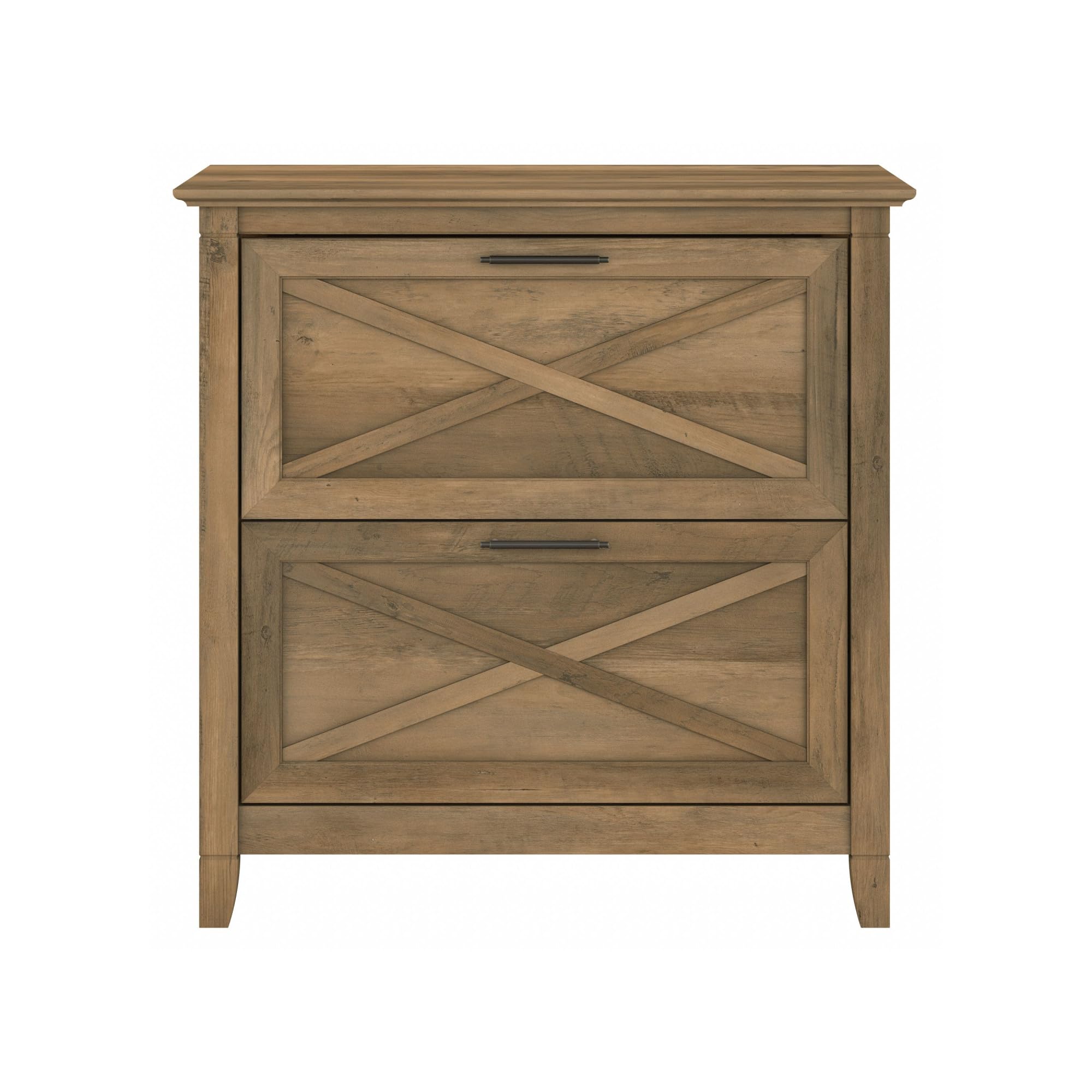 Bush Furniture Key West Lateral File Cabinet - Modern Farmhouse 2-Drawer Storage for Home Office, Study or Workspace - Organize Documents & Supplies in Style
