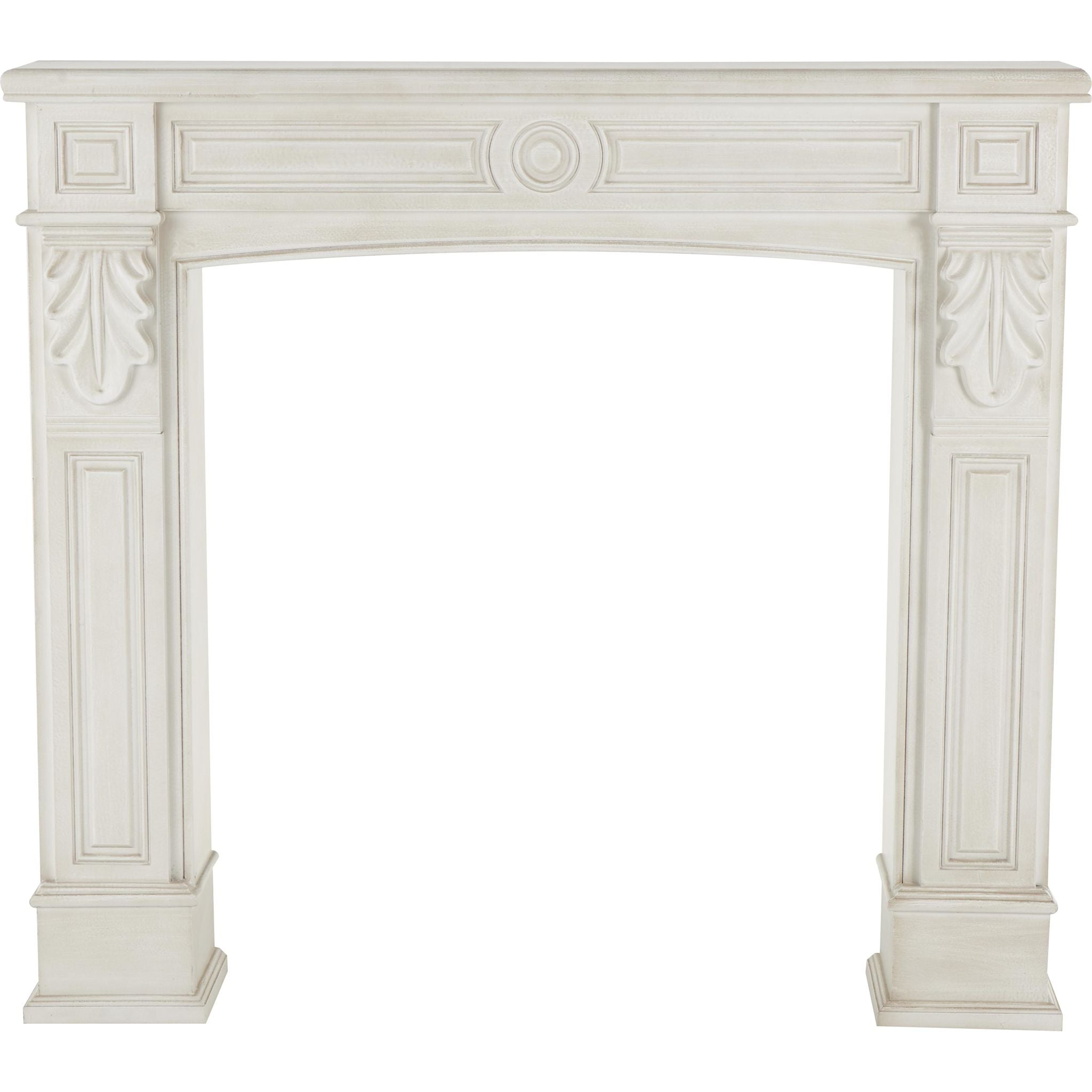 White Alfredo Fireplace Mantel - Elegant Home Decor for Living Room, Bedroom & Cozy Spaces